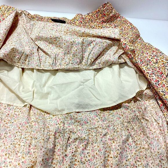 Lane Bryant Floral Maxi Skirt Plus Size 26/28 Flowy High Slit Elastic Waist - Picture 7 of 12